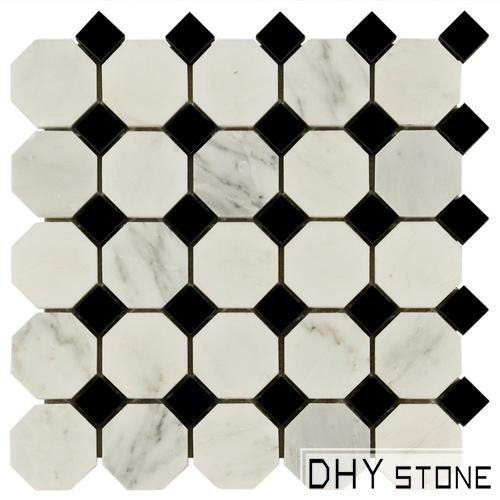 300-300mm-octagon-white-black-marble-mosaic-stone-tiles (1)