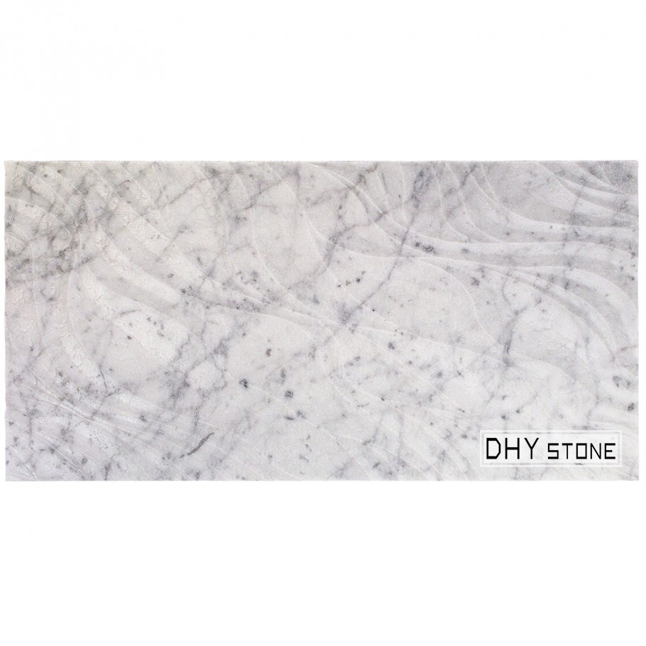 300-600mm-3D-carve-waveform-pattern-carrara-marble-tile (1)