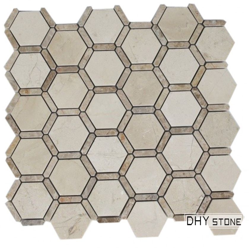 305-305mm-hexagon-frame-beige-stone-mosaic-tiles (13)