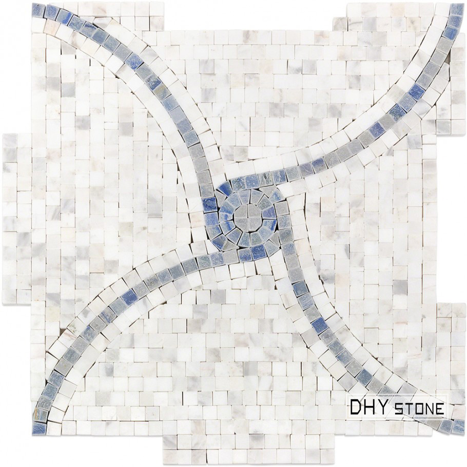 305-305mm-windmill-pattern-white&brown-stone-mosaics-