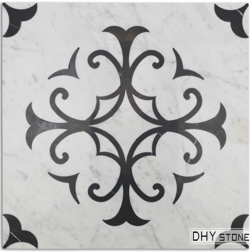 400-400mm-white-and-black-water-jet-stone-tiles (1)