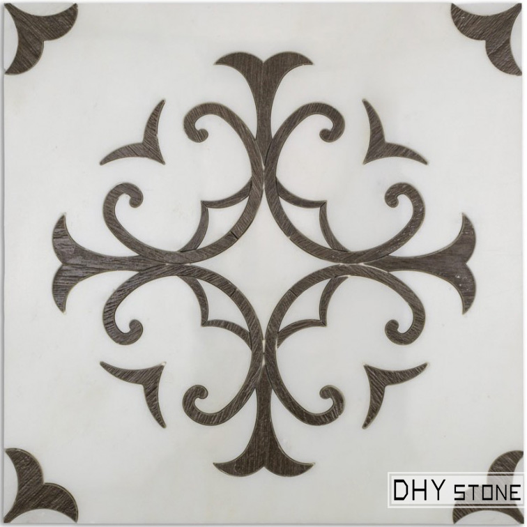 400-400mm-white-and-brown-water-jet-stone-tiles (5)