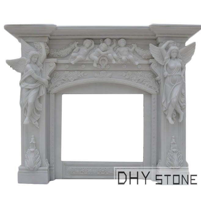 fireplace-angel-white-marble-dhy-stone
