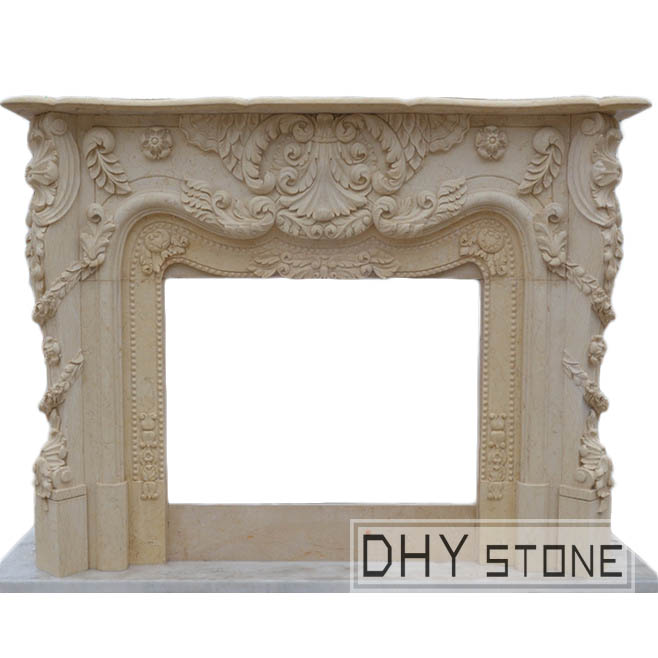 fireplace-farmhouse-beige-marble-dhy-stone