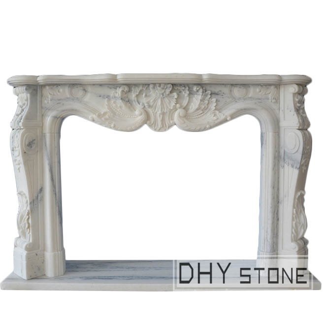 fireplace-white-marble-living-room-Decoration-dhy-stone