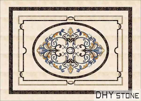 rectangle-floor-Medallions-backsplash-marble-stone-decor-