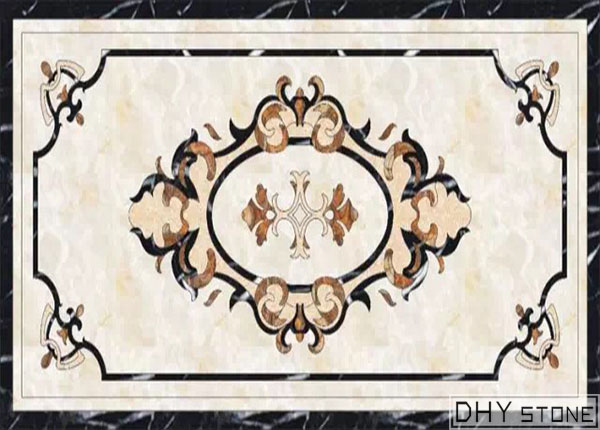 rectangle-floor-Medallions-backsplash-marble-stone-decor-- (2)