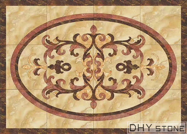 rectangle-floor-Medallions-backsplash-marble-stone-decor- (22)