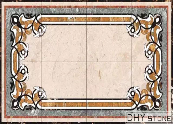 rectangle-floor-Medallions-backsplash-marble-stone-decor- (25)