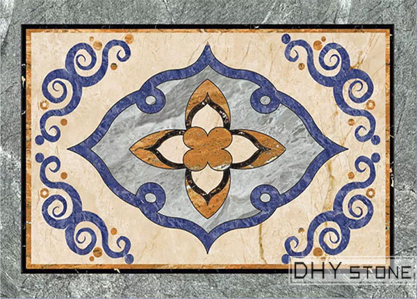 rectangle-floor-Medallions-backsplash-marble-stone-decor- (4)