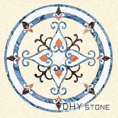 round-floor-Medallions-backsplash-marble-stone-decor (11)-