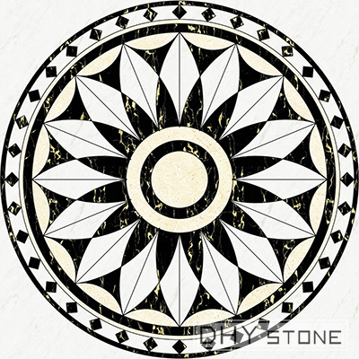 round-floor-Medallions-backsplash-marble-stone-decor (11)