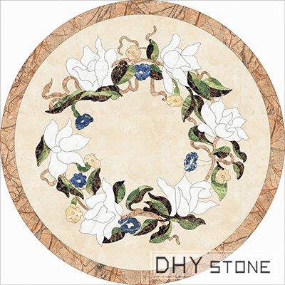 round-floor-Medallions-backsplash-marble-stone-decor (14)