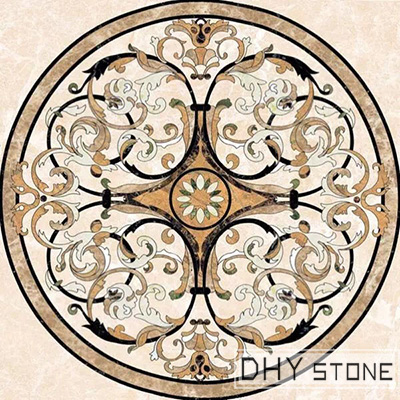 round-floor-Medallions-backsplash-marble-stone-decor (25)