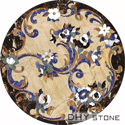 round-floor-Medallions-backsplash-marble-stone-decor (4)-