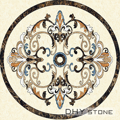 round-floor-Medallions-backsplash-marble-stone-decor (6)
