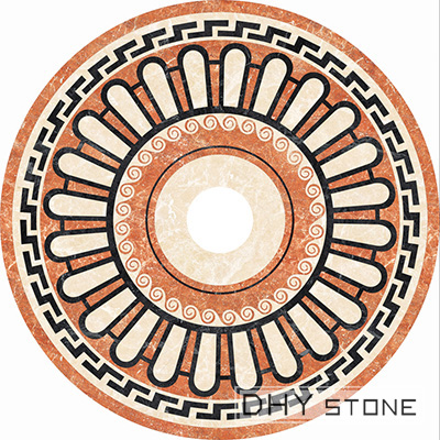 round-floor-Medallions-backsplash-marble-stone-decor (7)