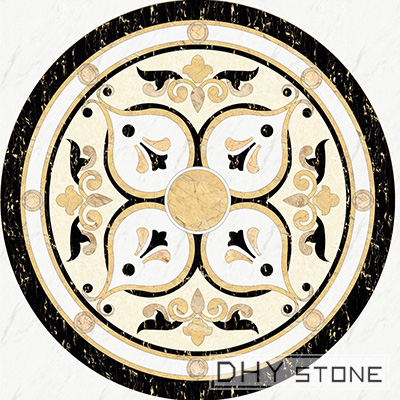 round-floor-Medallions-backsplash-marble-stone-decor (8)-