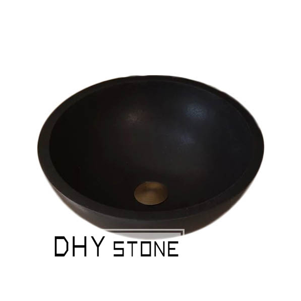 vessel-sink-basin-black--granite-honed-round-dhy-stone