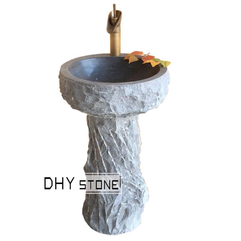 vessel-sink-basin-grey-granite-natural-chiseled-round-dhy-stone