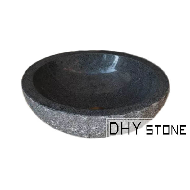 vessel-sink-grey-granite-chiseled-round-dhy-stone